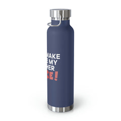 Don't Make Me Use My Teacher Voice - Copper Vacuum Insulated Bottle, 22oz