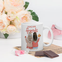 Teacher Friends - White glossy mug